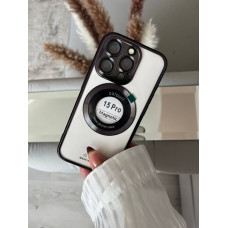 Чорний чохол на iPhone 15 pro MagSafe "colurl new phone case "з закритою камерою 